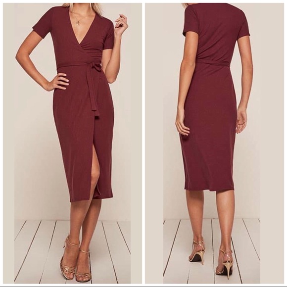Reformation Dresses & Skirts - Reformation NWT Douglas Midi Wrap Dress, XS